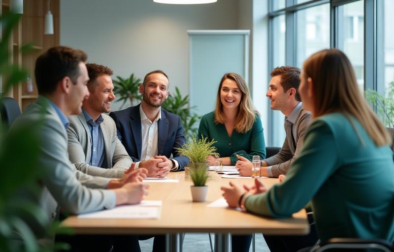 Teamwork at Sterling Cleaners UK Ltd—Manchester staff at a team meeting