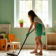 Eco-friendly cleaning with plant-based products in a Manchester children’s playroom